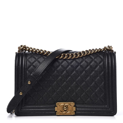 Chanel Caviar Quilted New Medium Boy Flap Black 1 of 7