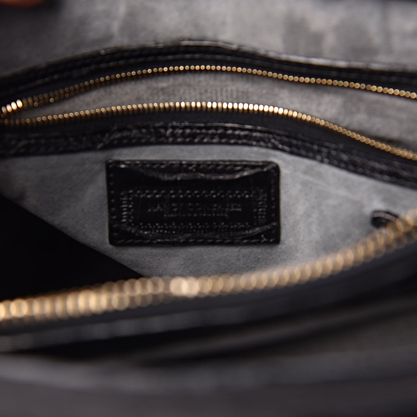 Crocodile Chain Flap Bag Black