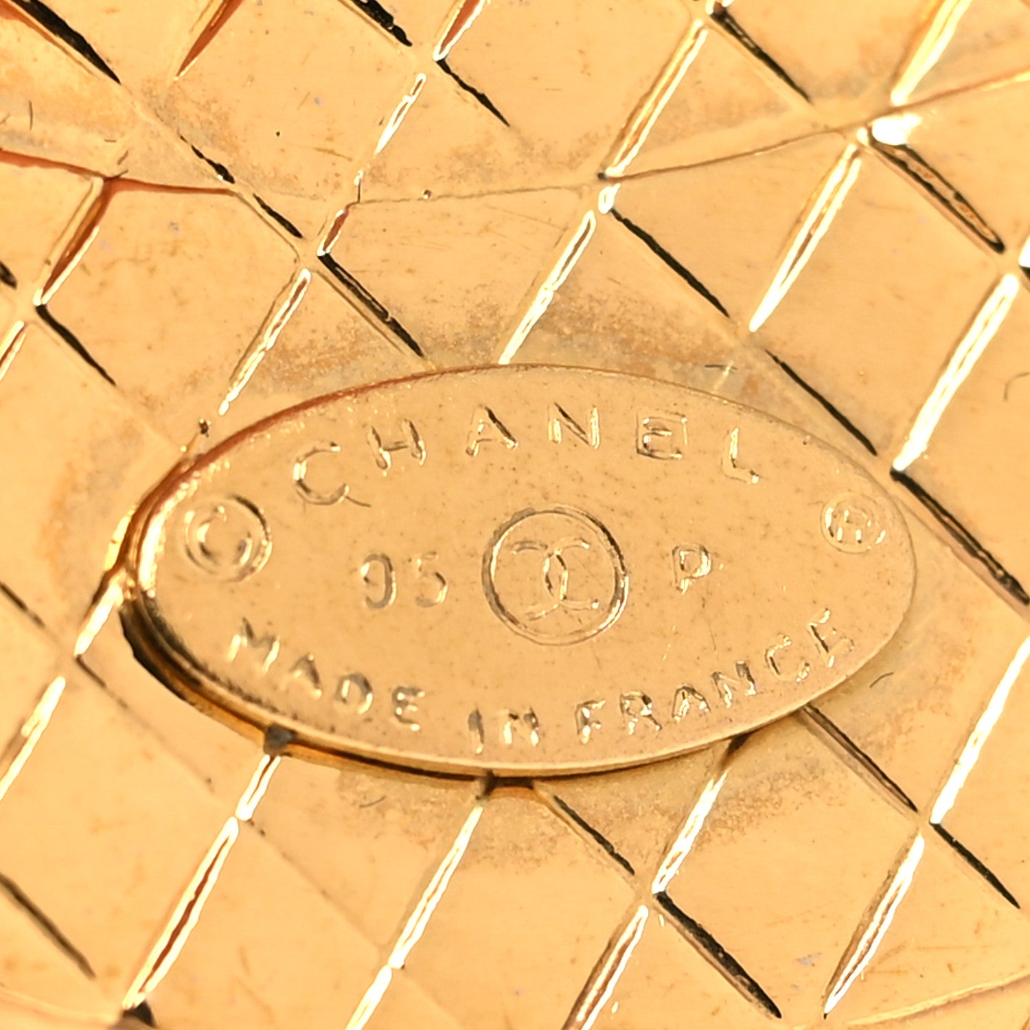 Chanel Metal Chain Flap Bag Pendant Necklace Gold 5 of 5