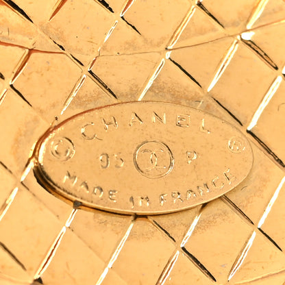 Chanel Metal Chain Flap Bag Pendant Necklace Gold 5 of 5