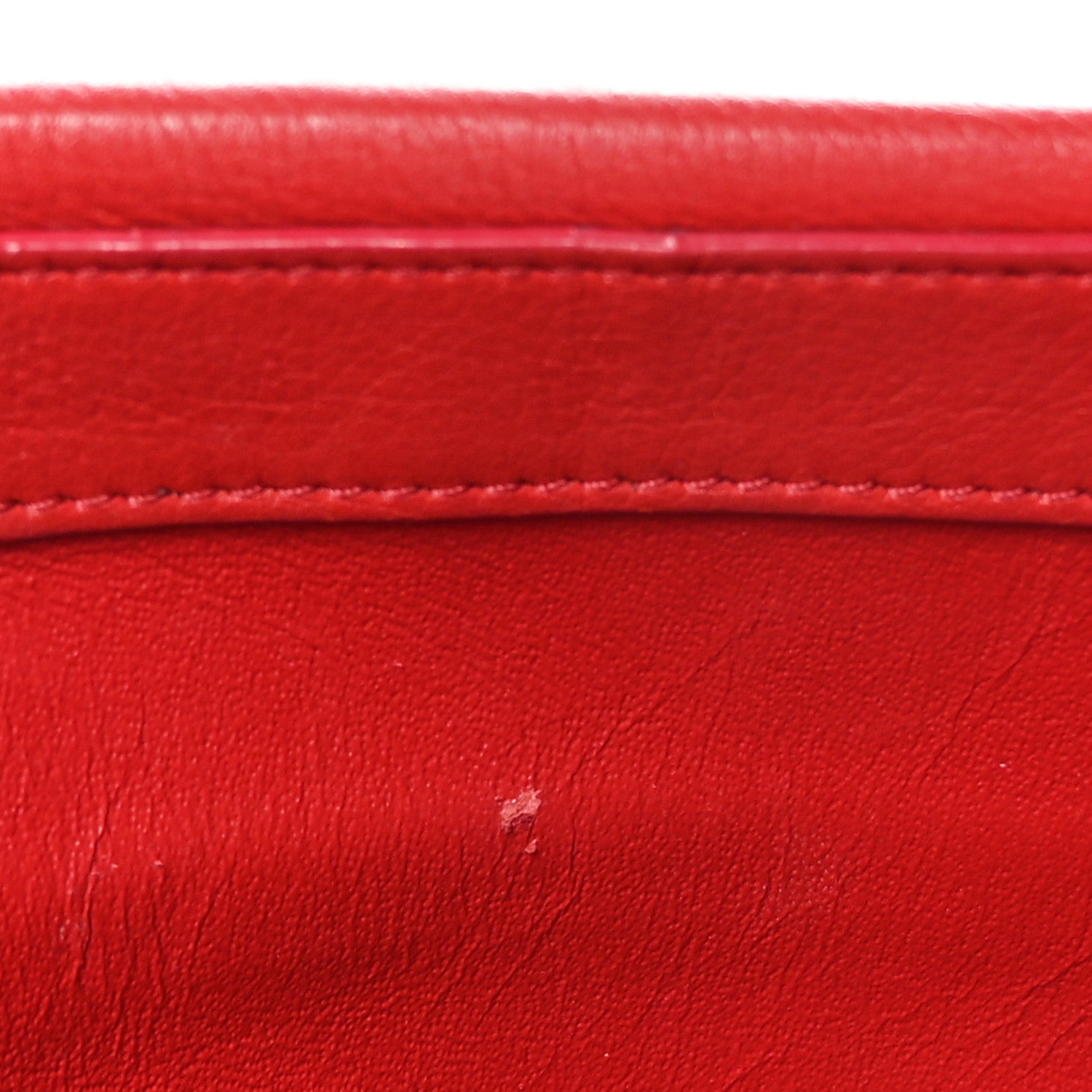 Chanel Calfskin Chevron Quilted Casual Trip Flap Red 10 of 12