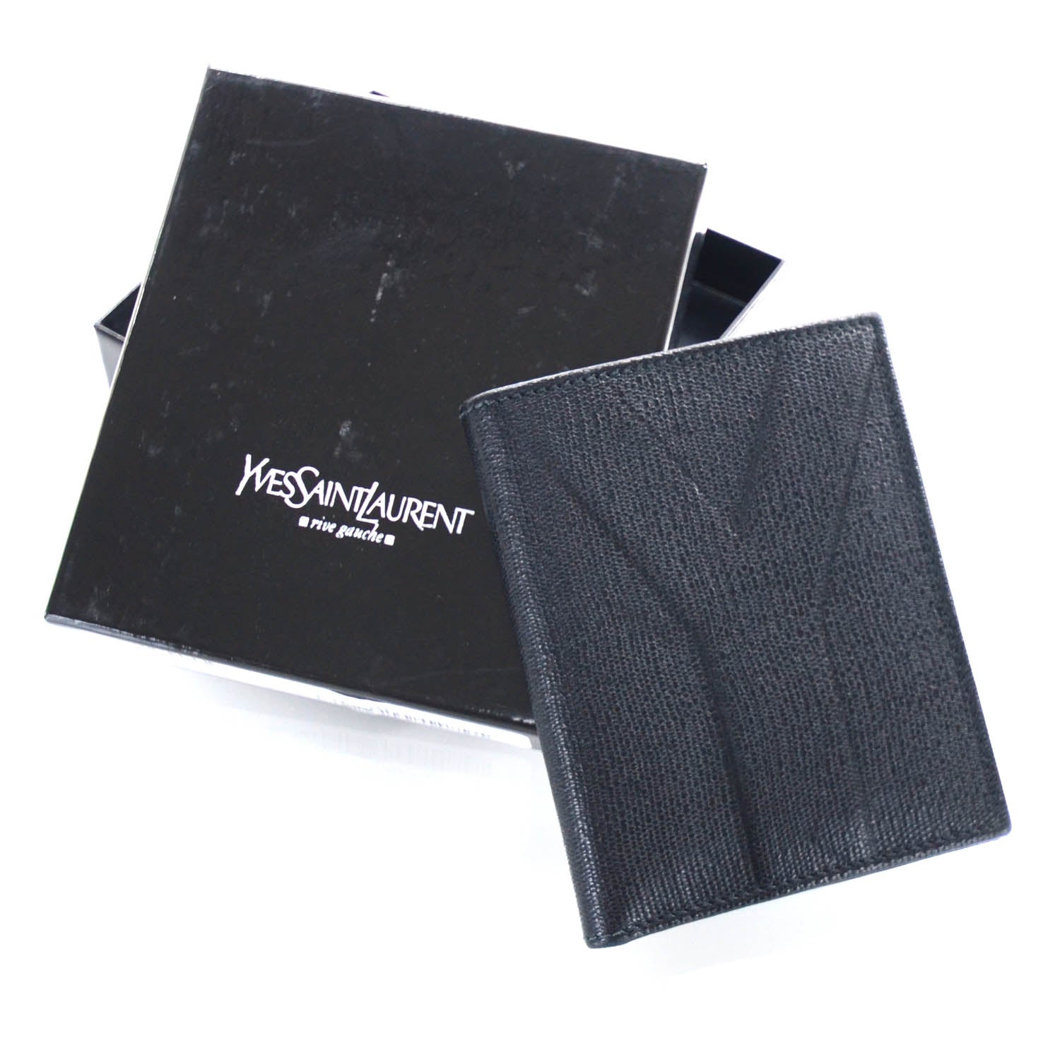 Saint Laurent Textured Leather Y Wallet Black 9 of 9