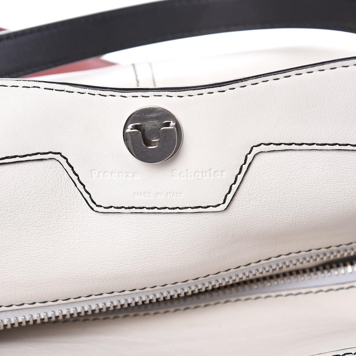 Proenza Schouler Calfskin Curl Satchel Optic White 7 of 12