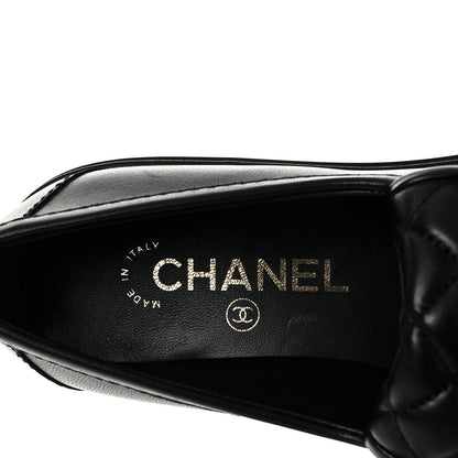 Chanel Lambskin Quilted CC Turnlock Loafers 36 Black 14 of 18