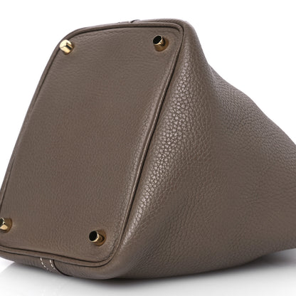 Hermes Taurillon Clemence Picotin Lock 18 PM Etoupe 10 of 11