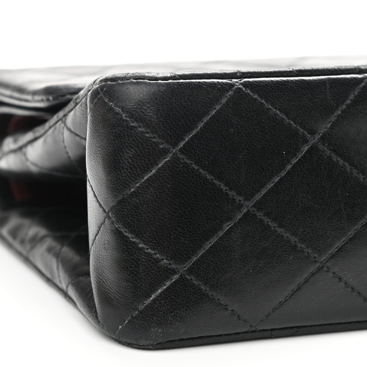 Chanel Lambskin Quilted Medium Double Flap Black 10 of 12