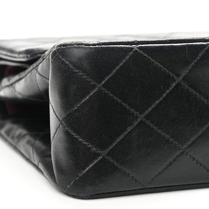 Chanel Lambskin Quilted Medium Double Flap Black 10 of 12