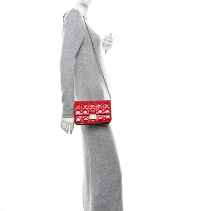 Christian Dior Patent Cannage Miss Dior Promenade Pouch Red 2 of 14
