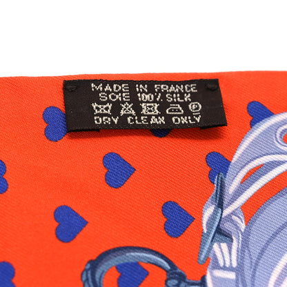 Hermes Silk Brides de Gala Love Twilly Orange Gris Bleuete Saumon 4 of 4