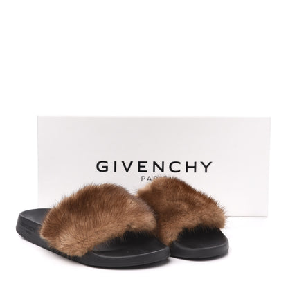 Givenchy Mink Rubber Slide Sandals 37 Brown 9 of 9