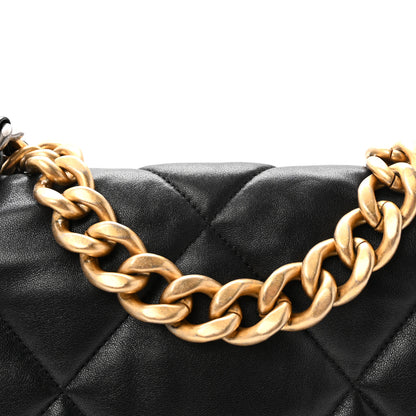 Chanel Goatskin Quilted Large Chanel 19 Flap Black 8 of 10