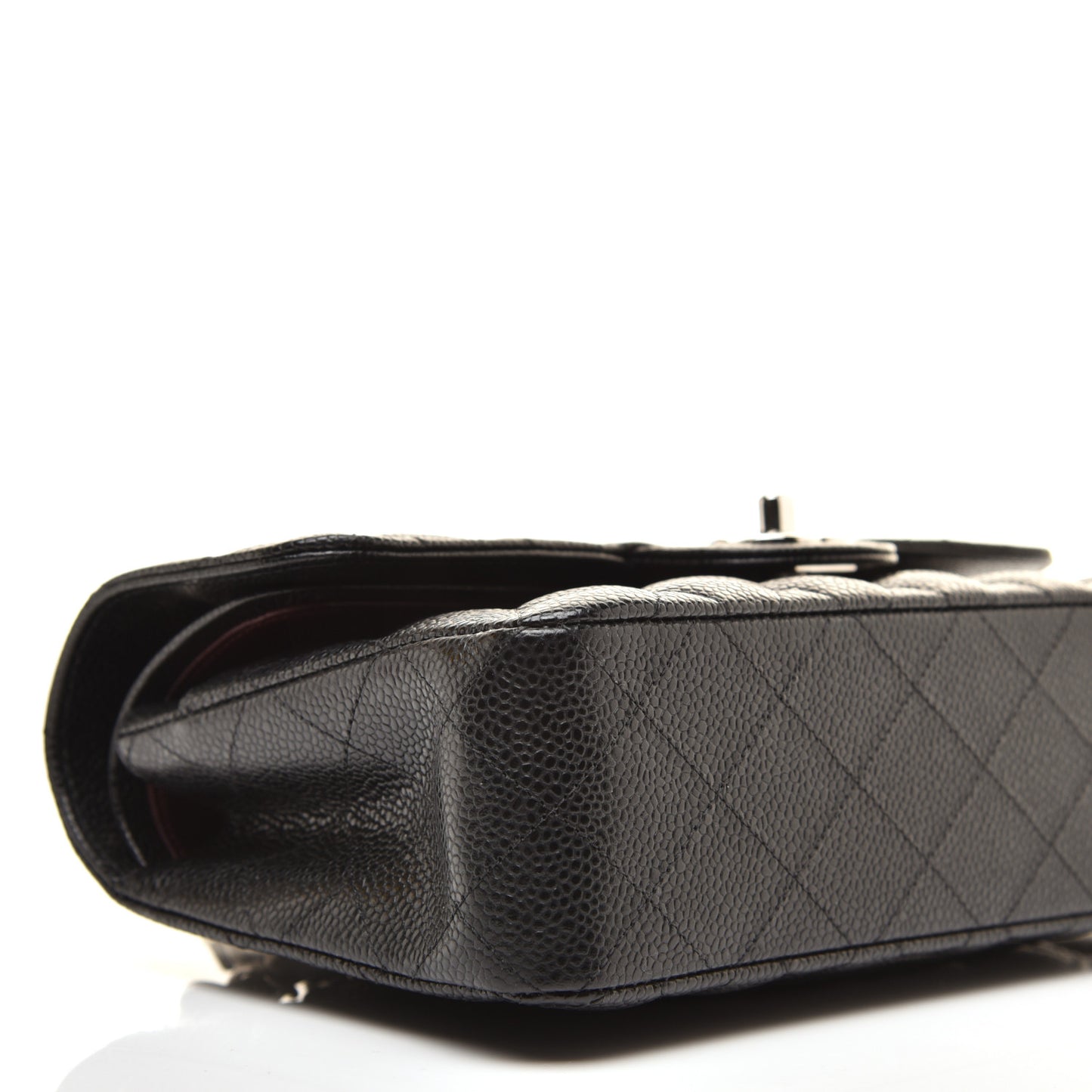 Caviar Quilted Small Double Flap Black