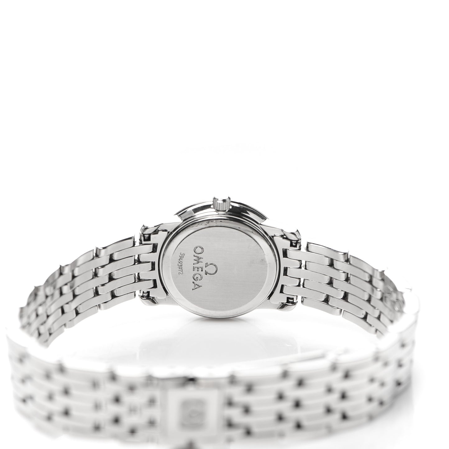 Stainless Steel Diamond Pink Mother of Pearl 22mm De Ville Quartz Watch 4570.75.00