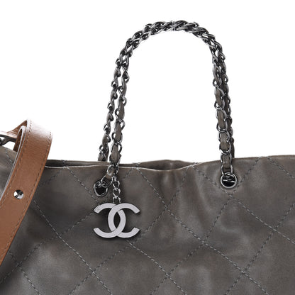 Chanel Calfskin Country Chic Stitched Hobo Grey 11 of 11
