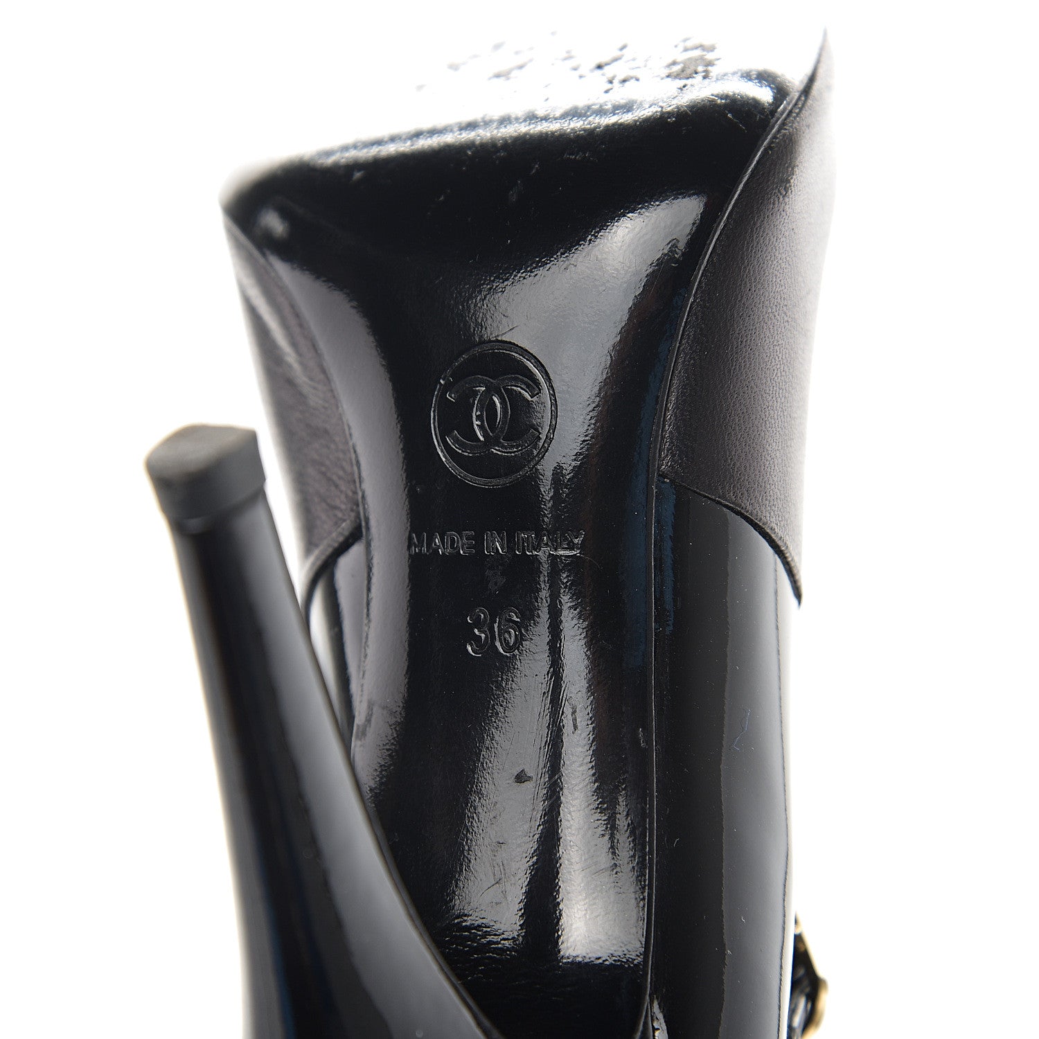 Chanel Patent Lambskin Mary Jane Pump 36 Black 9 of 9