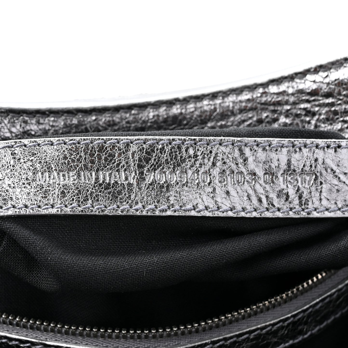 Agneau Arena Crystal Neo Cagole Handbag XS Silver