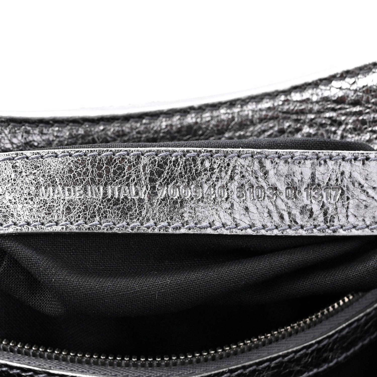 Balenciaga Agneau Arena Crystal Neo Cagole Handbag XS Silver 7 of 12