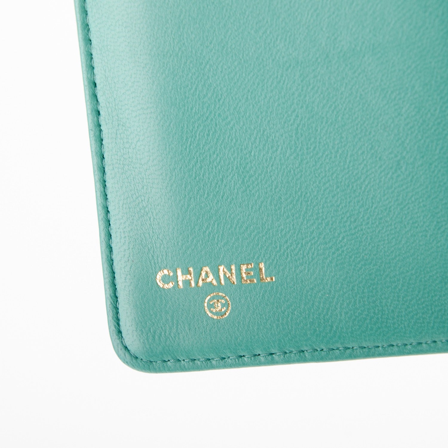 Chanel Lambskin Quilted Boy Yen Wallet Light Green 5 of 8