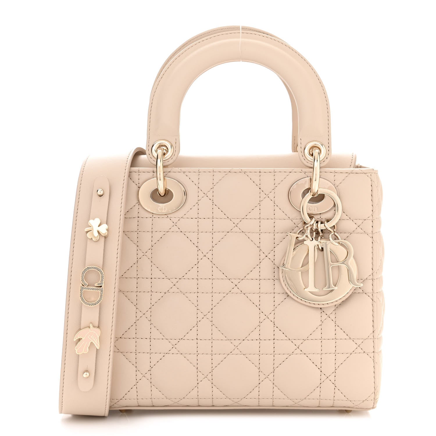 Christian Dior Lambskin Cannage Small My ABCDior Lady Dior Beige 1 of 12