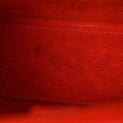Celine Drummed Calfskin Nano Luggage Vermillion 11 of 11