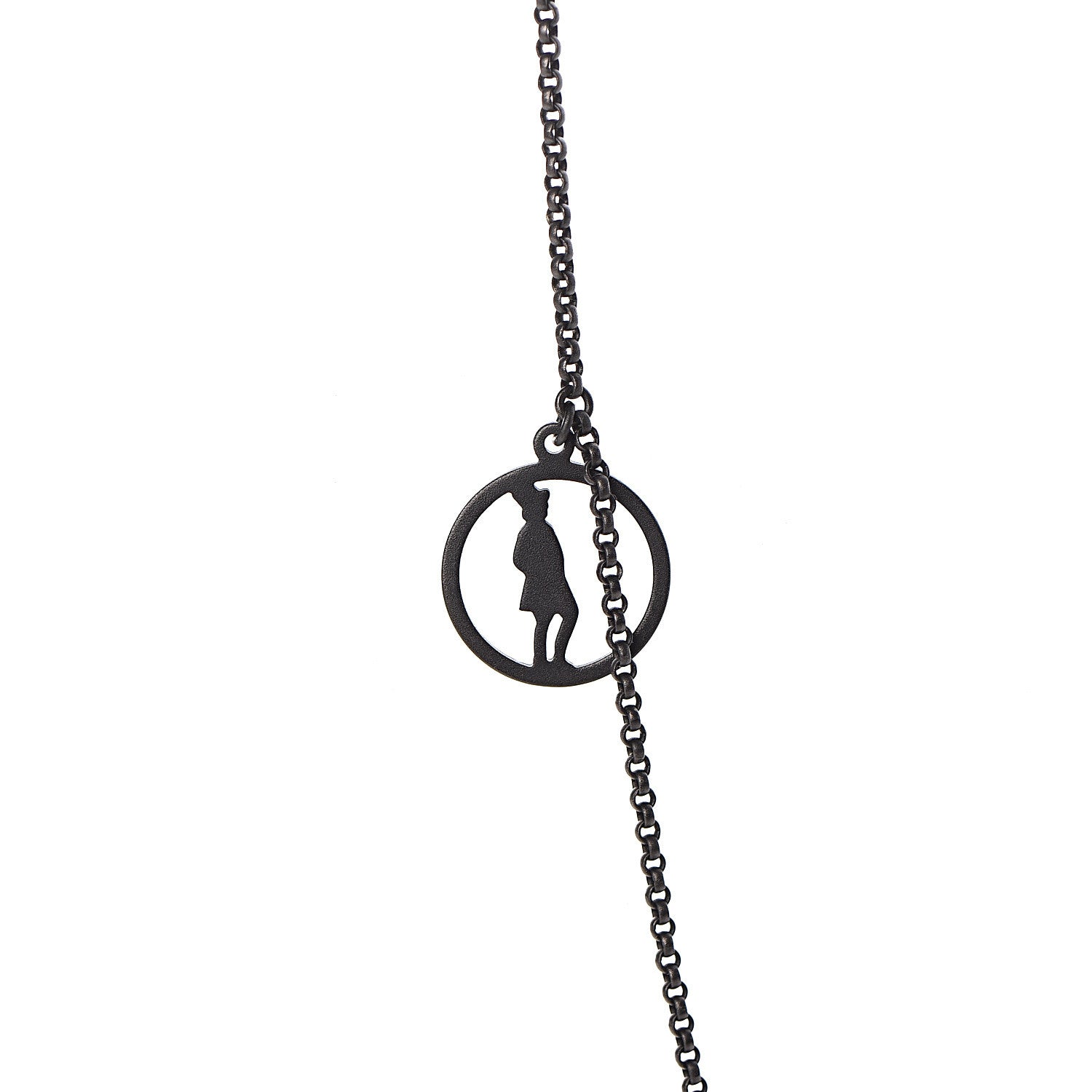 Hermes Sterling Silver 18K Rose Gold Crazy Calèche Lariat Necklace 6 of 8