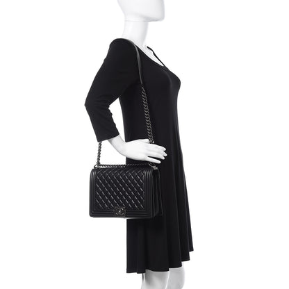 Chanel Lambskin Quilted New Medium Boy Flap Black 2 of 11