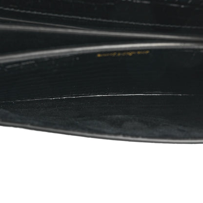 Saint Laurent Calfskin Crocodile Embossed Medium Monogram Sunset Black 5 of 14