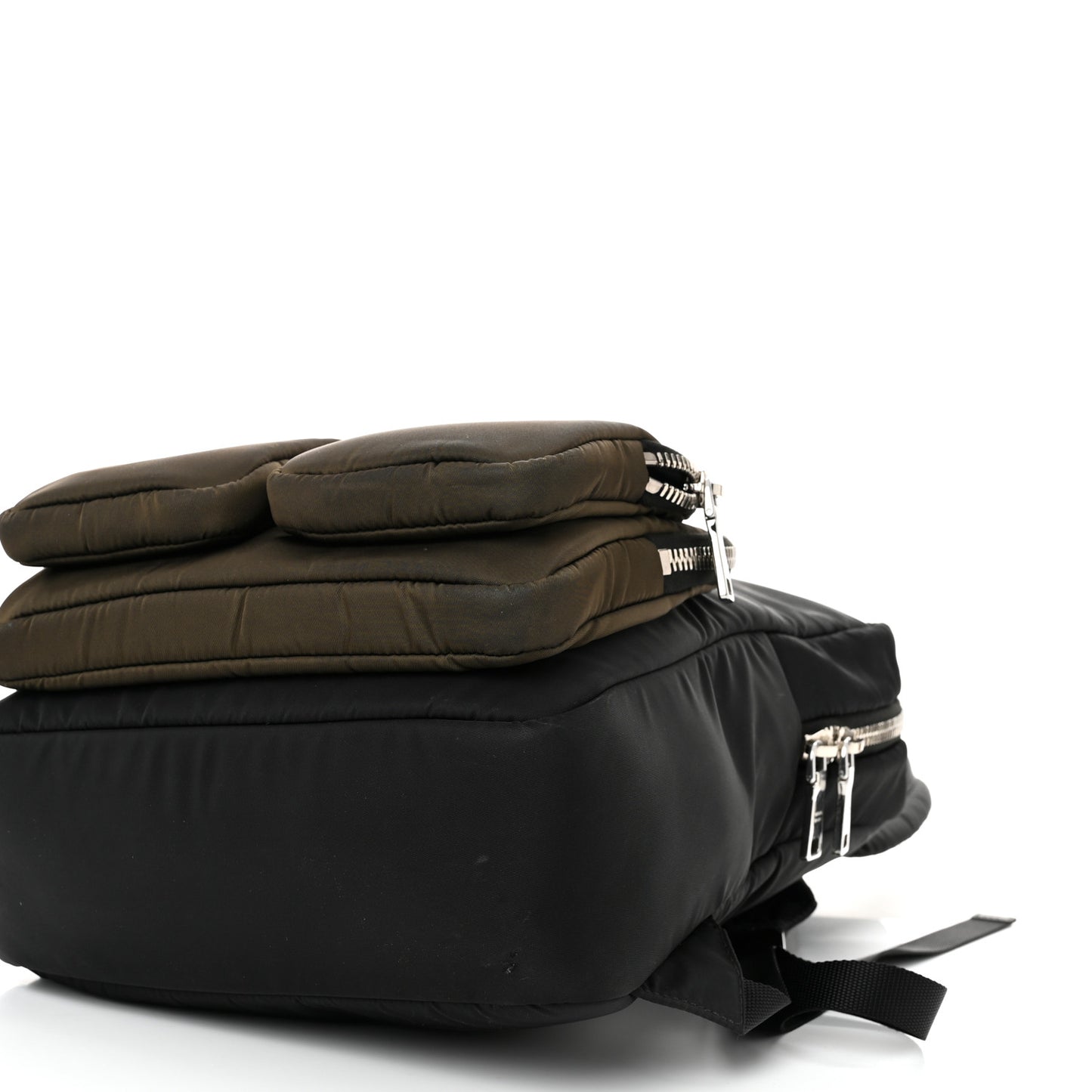 Technical Nylon Harness Pocket Backpack Black Green