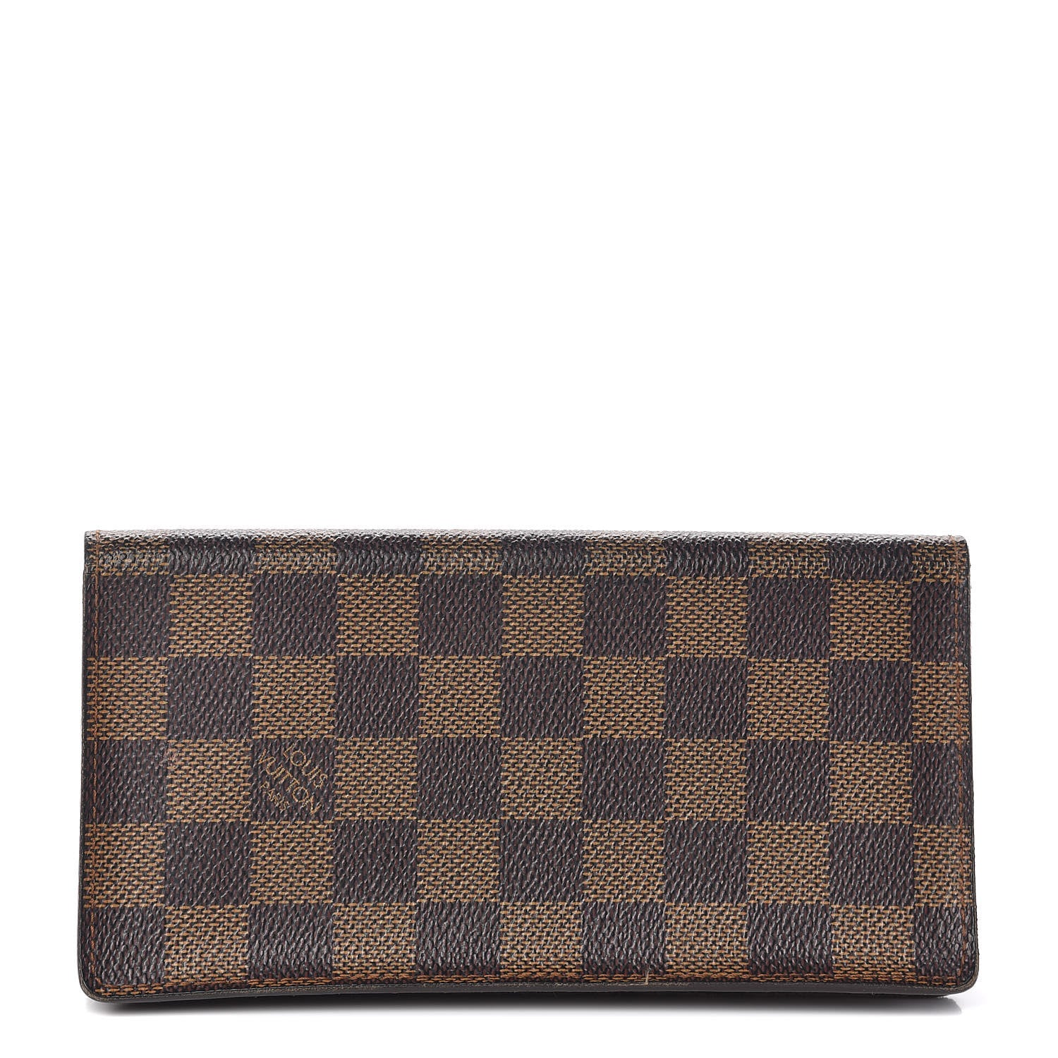 Louis Vuitton Damier Ebene Checkbook Cover Wallet 1 of 13