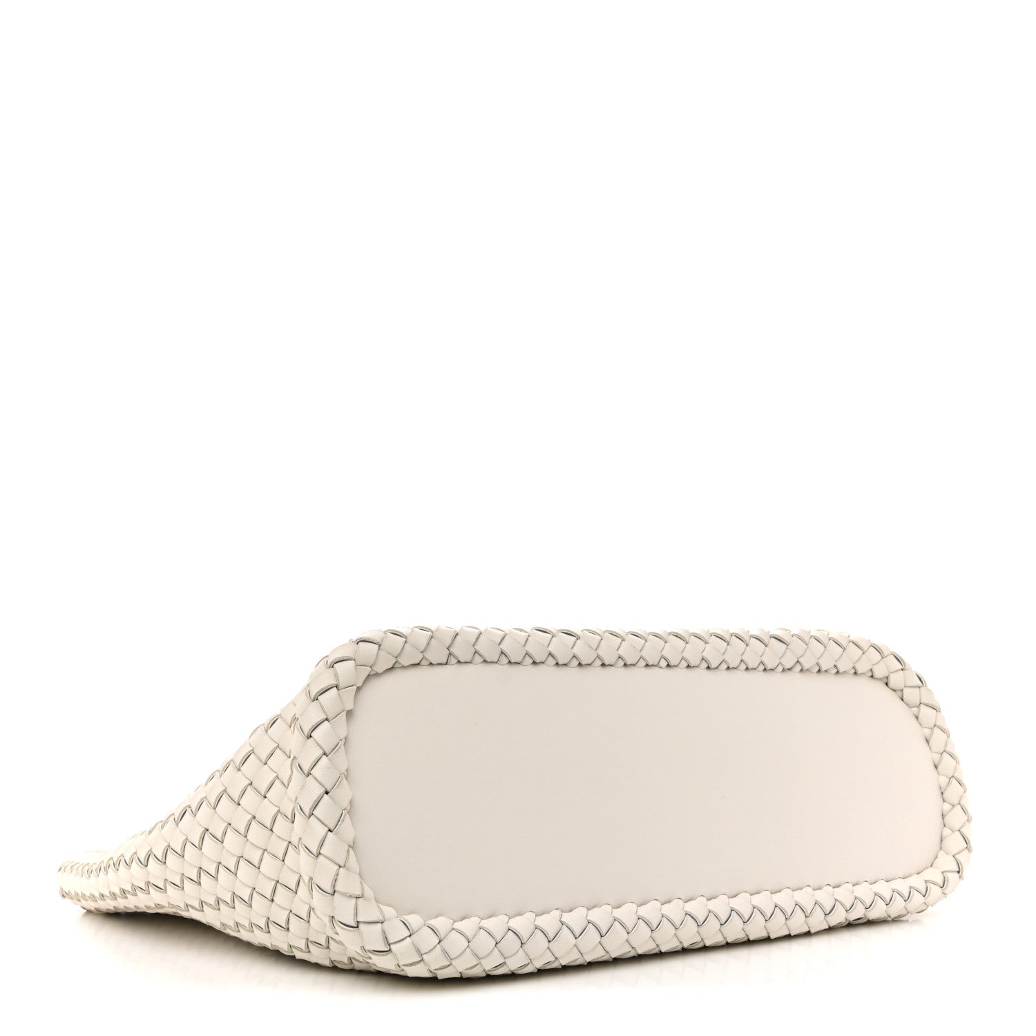 Bottega Veneta Nappa Intrecciato Bicolor Tote Bag Thunder White Silver 5 of 12