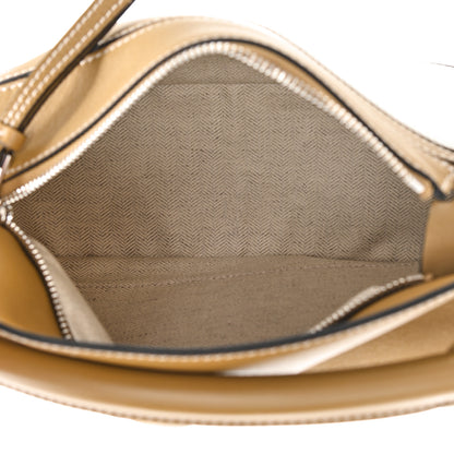 Loewe Calfskin Small Puzzle Bag Ochre Green Soft White 6 of 7