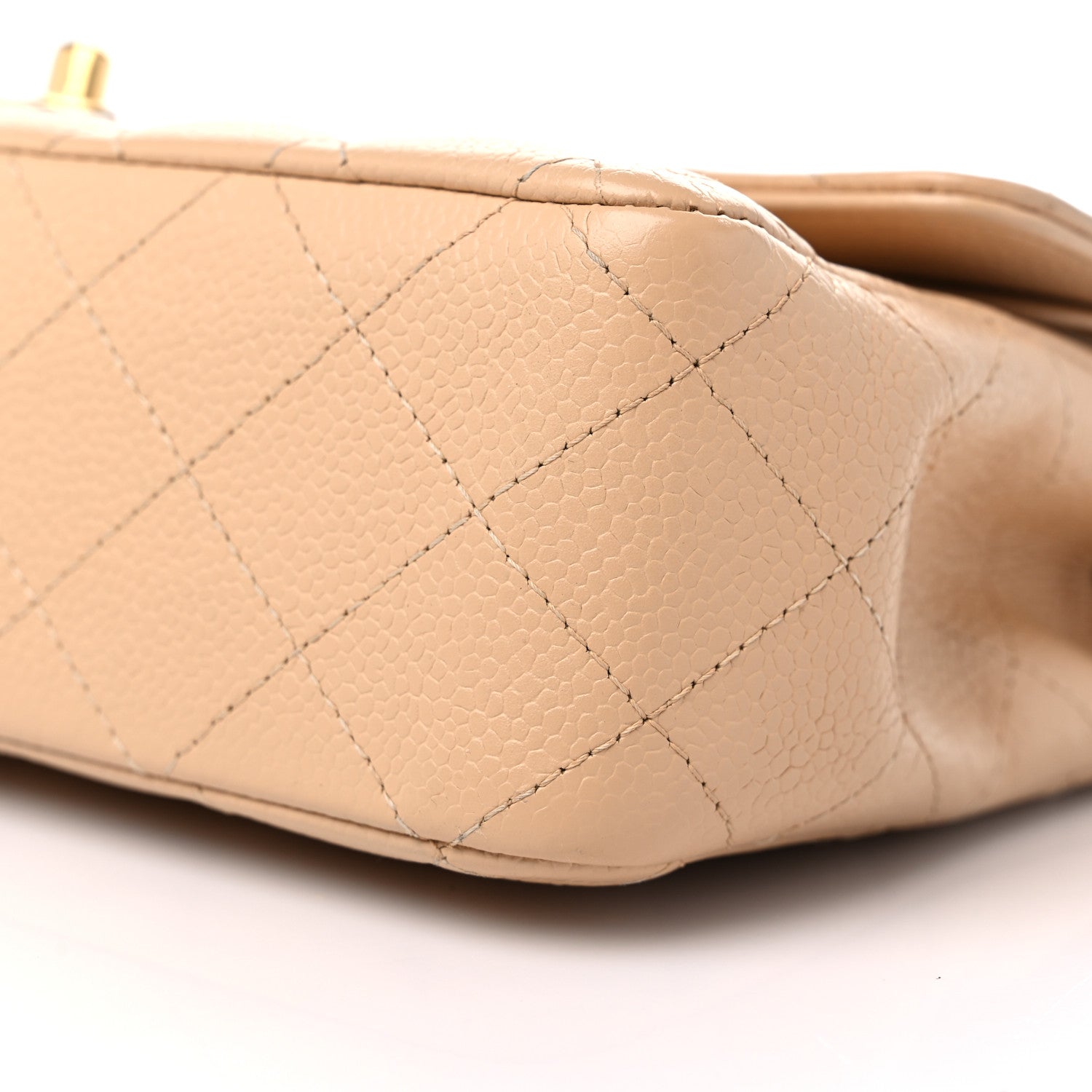 Chanel Caviar Quilted Medium Double Flap Beige 9 of 12