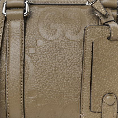 Gucci Piuma Calfskin Jumbo GG Embossed Mini Duffle Bag Good Taupe 9 of 11