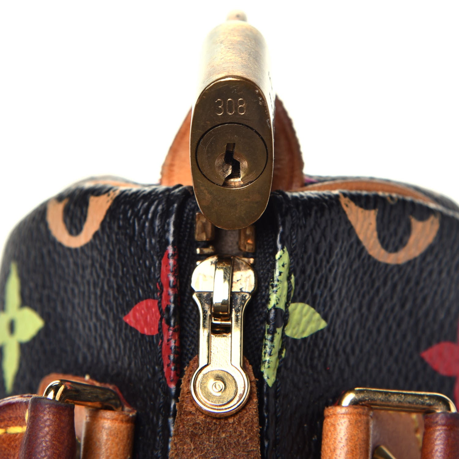 Louis Vuitton Monogram Multicolor Mini Sac HL Speedy Black 9 of 9