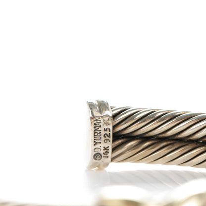 David Yurman Sterling Silver 14K Yellow Gold 10mm Double X Bracelet 4 of 4