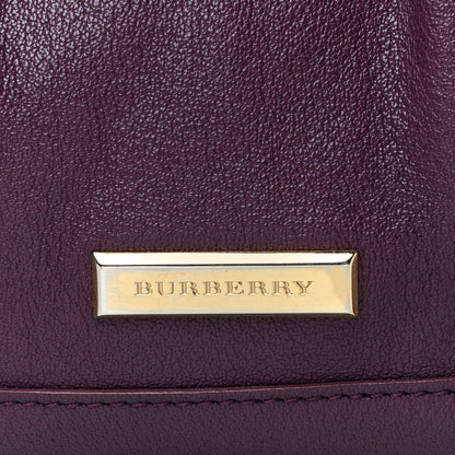 Burberry Grainy Calfskin Small Pilgrim Bowling Bag Plum 15 of 15