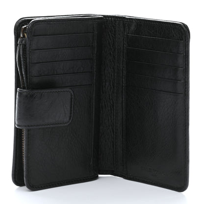 Balenciaga Agneau Classic Hardware Continental Zip Around Wallet Black 5 of 9