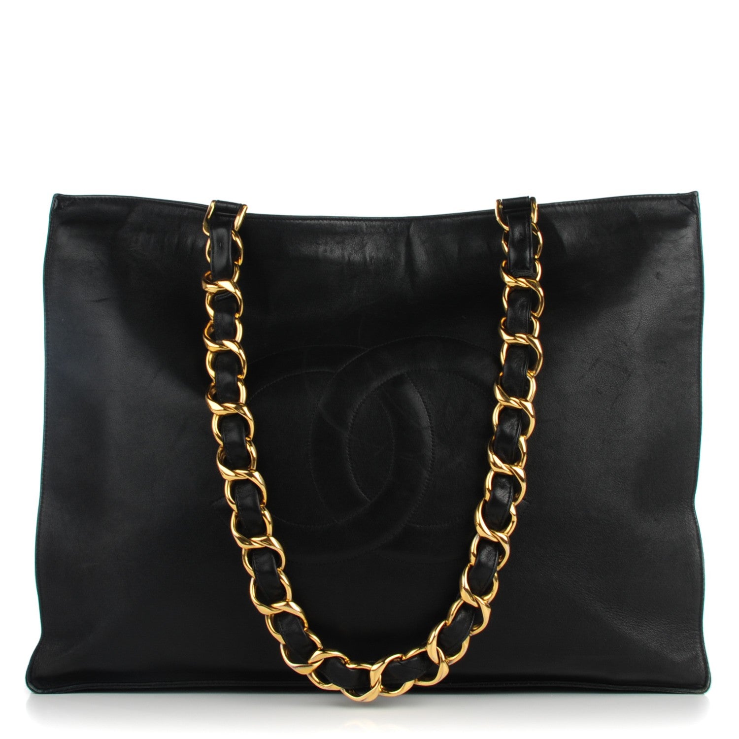 Chanel Lambskin CC Tote Black 1 of 11