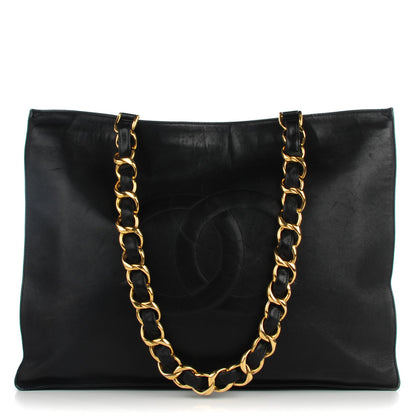 Chanel Lambskin CC Tote Black 1 of 11