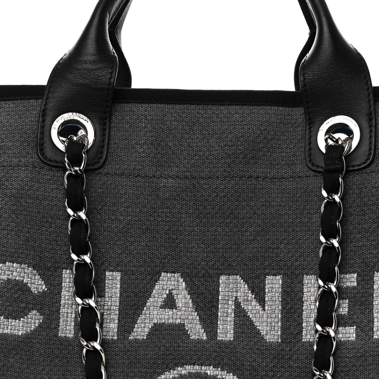Canvas Extra Large Deauville Tote Grey