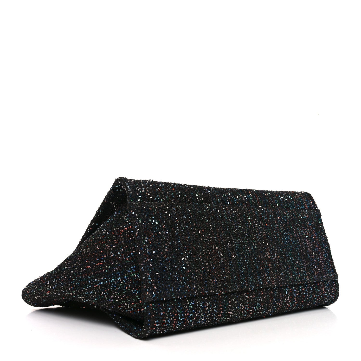Chanel Calfskin Sequin Medium Deauville Tote Black 4 of 10