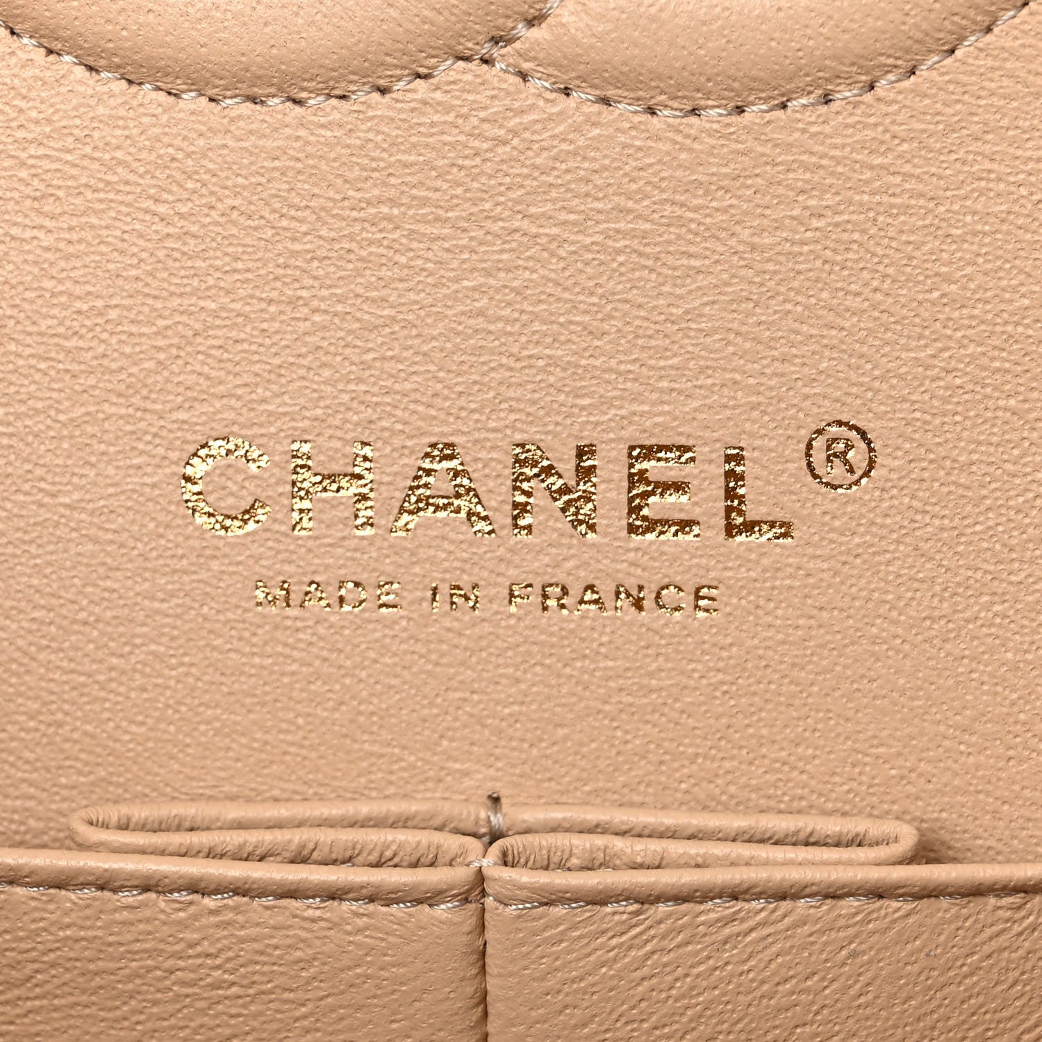 Chanel Caviar Quilted Medium Double Flap Beige 6 of 10