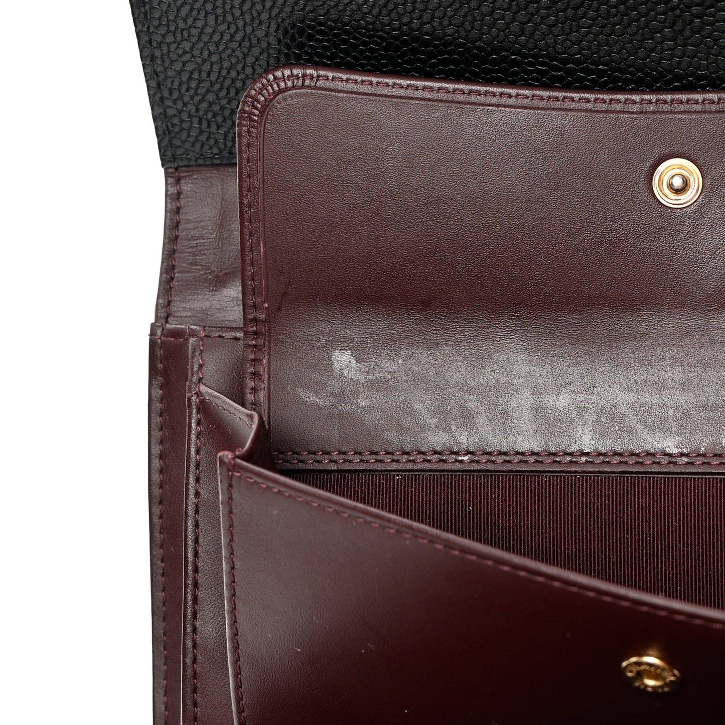 Caviar Quilted Large Flap Wallet Black