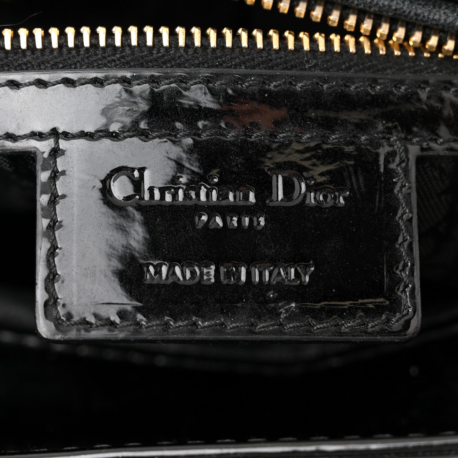 Christian Dior Patent Cannage Medium Lady Dior Black 6 of 12
