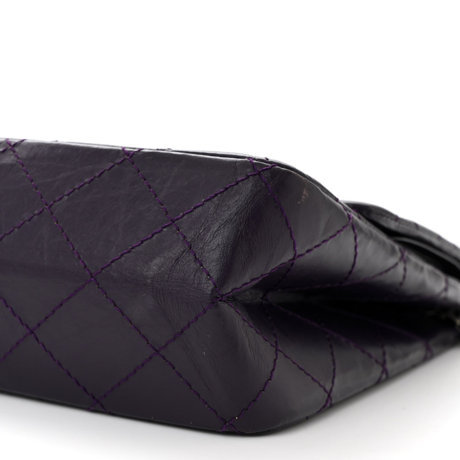 Chanel Aged Calfskin Quilted 2.55 Reissue 227 Flap Dark Purple 10 of 12