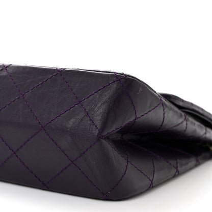 Chanel Aged Calfskin Quilted 2.55 Reissue 227 Flap Dark Purple 10 of 12