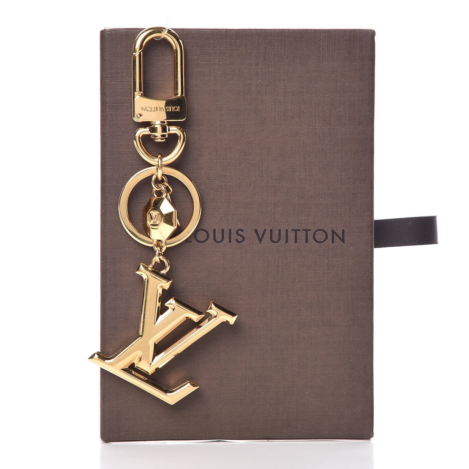 Louis Vuitton LV Facettes Bag Charm Key Holder Gold 6 of 6