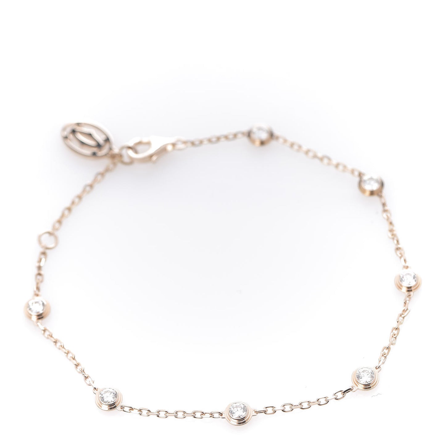 18K Pink Gold 7 Diamond D'Amour Station Bracelet