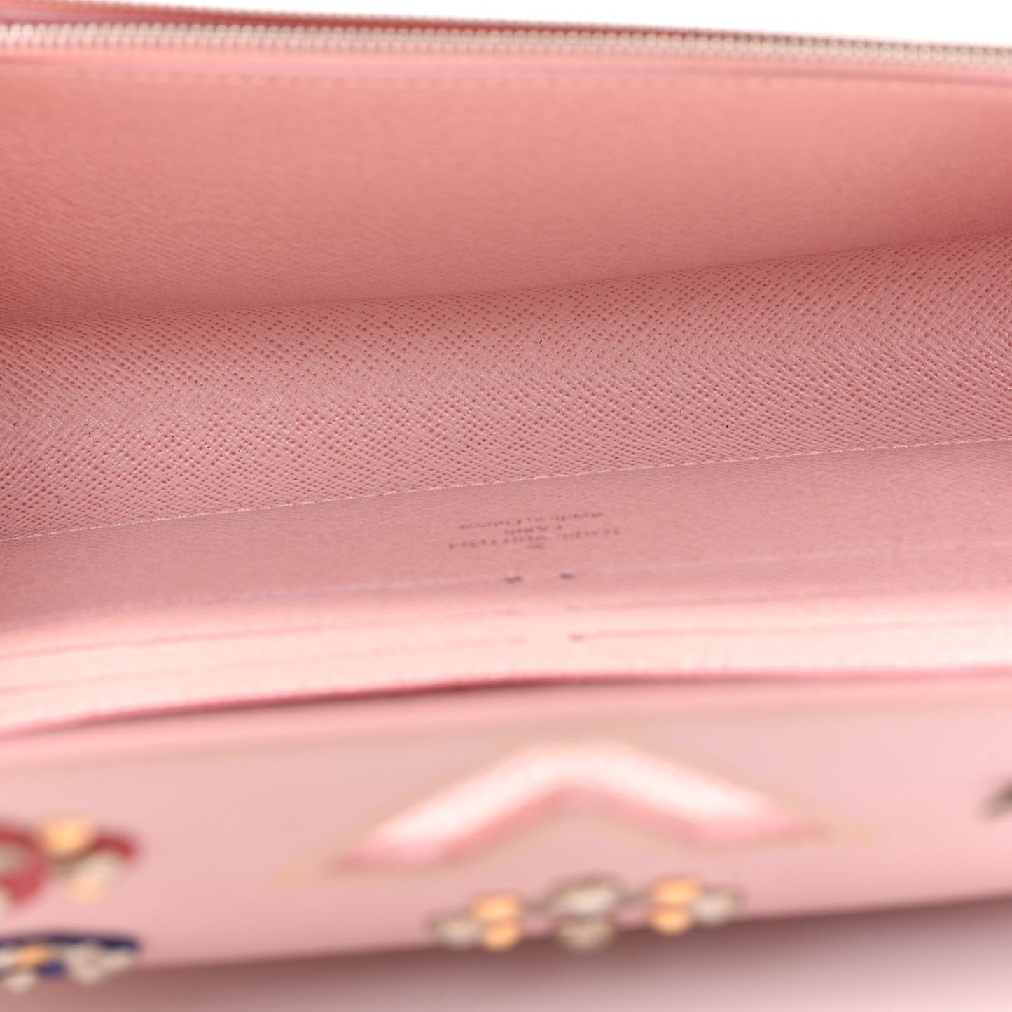 Epi Mechanical Flowers Twist Chain Wallet Rose Ballerine