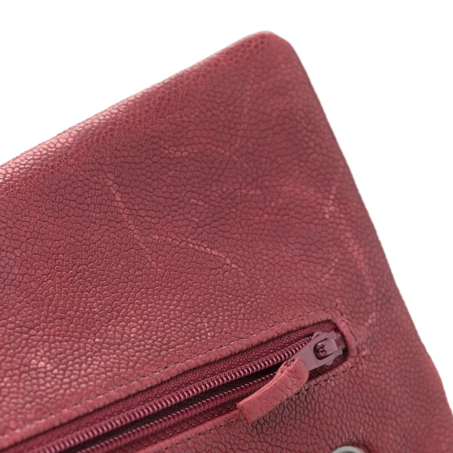 Washed Caviar Quilted 2.55 Reissue 225 Bijoux Chain Flap Red